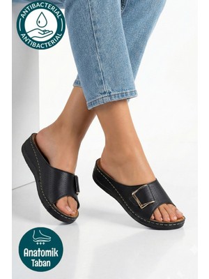 Nmoda Kadın Tokalı Ortopedik Günlük Terlik Hafif ve Rahat Taban