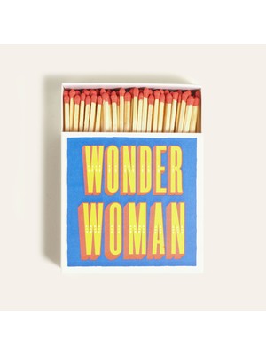 Zsa Zsa Zsu Wonder Woman Ahşap Kibrit Hediyelik Eşya 11X11X3 cm Renkli