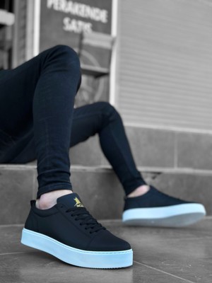 Baybonza BA0104 Bağcıklı Siyah Cilt  Spor Klasik Erkek Ayakkabı