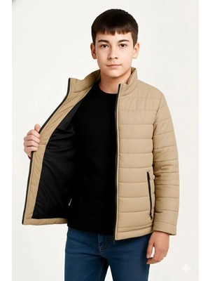 Beta Moda Hub Şişme Mont Hafif ve Sıcak Tutucu Kışlık Fermuarlı Su Itici Rahat Günlük Mont Kapüşonuz