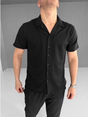 Beta Moda Hub Iki Iplik Kumaş Gömlek - Siyah