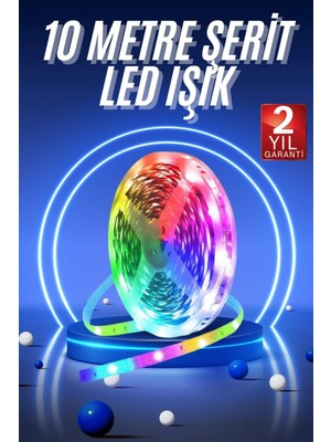 Narnuga Rgb Neon Şerit LED Lamba 10 Metre Iç Mekan Tasarımına Uygun