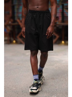Beta Moda Hub Iki Iplik Cepli Şort - Siyah