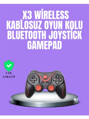 Die Grup Android Uyumlu Gamepad X3 Game Stick Oyun Kolu Bluetooth Bağlantılı TDRS-DIOEGRP34