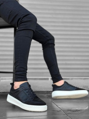 Baybonza BA0314 Içi Dışı Hakiki Deri Bağcıklı Siyah Klasik Erkek Ayakkabısı