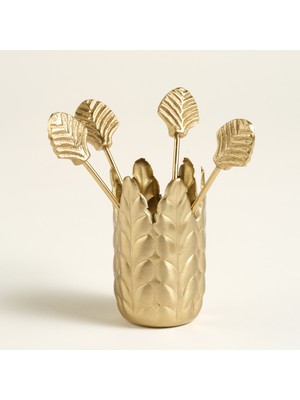 Zsa Zsa Zsu Tanda Çelik Kokteyl Çubukları 5X5X11 cm Altın