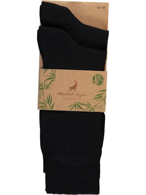 Abdullah Kiğılı 2'li Düz Likralı Esnek Bambu Karışımlı Çorap Seti