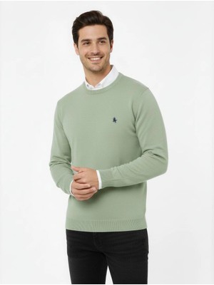 Beta Moda Hub Bisiklet Yaka Nakış Işlemeli Triko Kazak Yumuşak Dokulu Pamuklu Ince Dokuma, Uzun Kollu Rahat Re