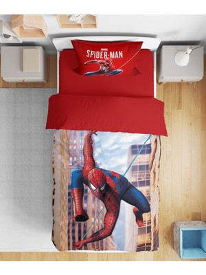 Sarel Örümcek Adamlı , Spiderman Tek Kişilik 3D Nevresim Takımı