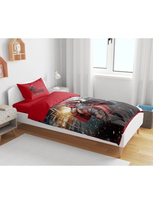 Sarel Deadpool Baskılı 3D Tek Kişilik Nevresim