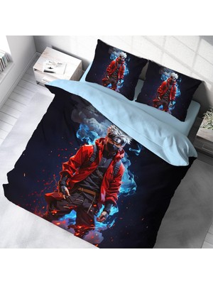 Sarel Anime Baskılı 3D Çift Kişilik Nevresim Takımı