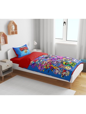 Sarel Brawl Stars Baskılı 3D Tek Kişilik Nevresim