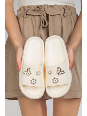 Stwenn Kadın Yüksek Taban Günlük Terlik Plaj Deniz Tatil Hastane Balkon Yazlık Kullanıma Uygun Hafif Rahat Model