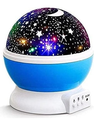 Shop A Way Senon Star Master Dönen Renkli Ay ve Yıldız Yansıtmalı Projeksiyon Lamba Gece Lambası Parti Lambası
