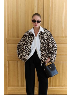 Mek Leopar Oversize Ceket
