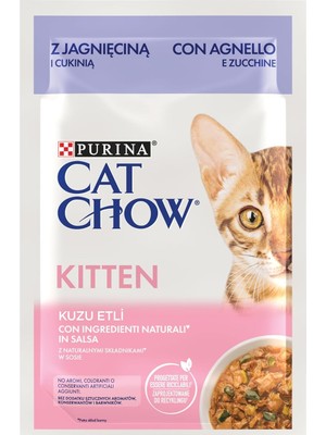 Shop A Way Cat Chow Kitten Kuzu Etli Yavru Kediler Için Yaş Kedi Maması 85 G Paket x 26