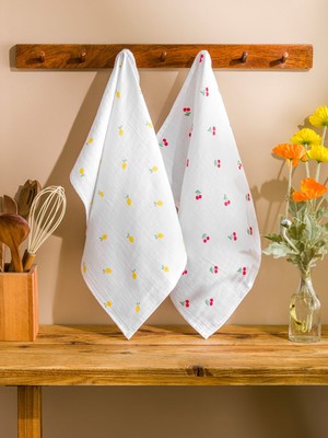 Lc Waikiki Yeni Sezon Pamuklu Baskılı Kurulama Bezi 2'li 40X60 cm