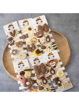 Elas Home Bebek Çocuk Figürlü Tatlı Lastik Toka  2 Paket