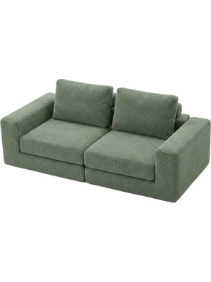 Evessan 90X180 Koltuk Çekyat - Pratik Yer Yatağı - Fitilli Kadife Kumaş - Aktivite Koltuğu