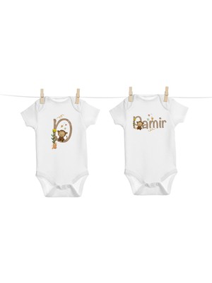 Kidilia Isme Özel Bebek Body %100 Pamuk – Kişiye Özel Baskı – 0-12 Ay – 3 Renk Alternatif