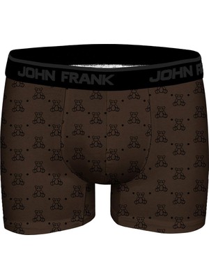 JOHN FRANK DİJİTAL BASKILI MODAL BOXER Beyaz