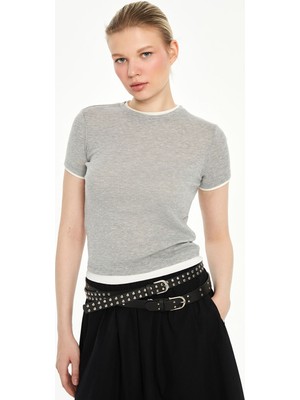 Lc Waikiki Yeni Sezon Bisiklet Yaka Kadın Tişört