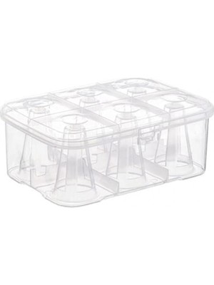 FRY Su Bardağı Taşıma Kutusu Şeffaf - 6 Bardak Kapasiteli Piknik Kutusu