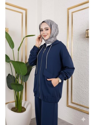 Ebrita Moda Kapşonlu Fermuarlı Cepli Ikili Eşofman Takım