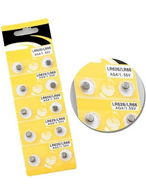 FRY Saat Pili - Düğme Pil 10LU Paket LR626-LR66 AG4-1.55V