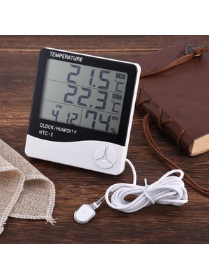 FRY Masaüstü Iç - Dış Mekan Dijital Termometre Nem Ölçer Higrometre