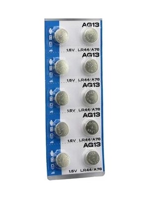 FRY AG13 Saat Pili - Düğme Pil 10LU Paket LR44/A76 1.55V
