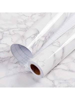 FRY Mermer Desenli Folyo Sticker Masa Tezgah Duvar Kağıdı Su Geçirmez Yapışkanlı Folyo