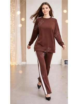 Peka Modern Şerit Detaylı Kadın  Ikili Eşotman Takımı Spor Kombin