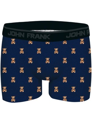 John Frank Dijital Baskılı Modal Boxer White