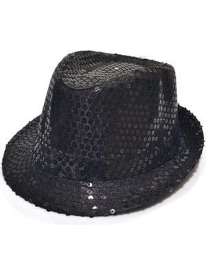 MiraLive Payetli Çocuk Şapkası Siyah Renk