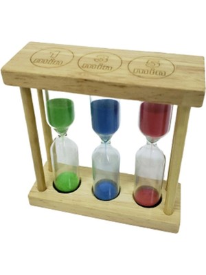 MiraLive 3'lü Ahşap Kum Saati