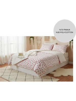 Ayçiçek Home Çift Kişilik Nevresim Takımı 160/200 Lastikli Çarşaf 180/220 Yorgan Ölçüsü 4 Adet Yastık Kılıfı