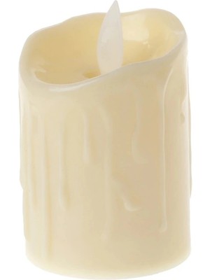 FRY Alevli LED Mum Hareketli Alev Görünümlü Dekoratif Mum - 7cm