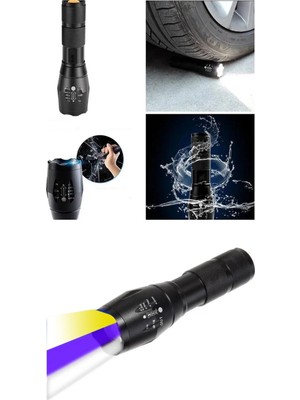 FRY El Feneri Beyaz Sarı ve Mor Renk Aydınlatma Q5 LED