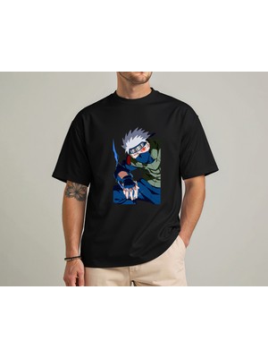 Kidilia Anime Tasarımlı %100 Pamuku Bisiklet Yaka Unisex T-Shirt