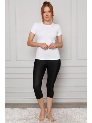 İlk El Grup Microfiber Kapri Tayt Siyah IEG-ÇKRS34