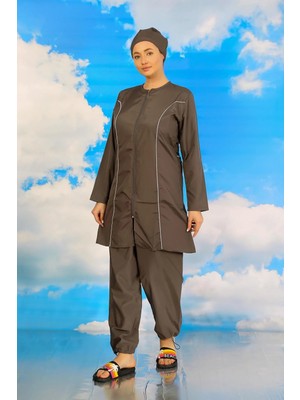 İlk El Grup Kadın Tam Tesettür Füme Mayo IEG-ÇKRS34