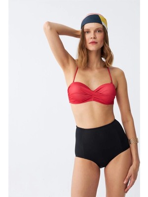 İlk El Grup Kadın Straplez Kırmızı Yüksek Bel Bikini Takımı IEG-ÇKRS34