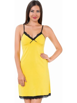 İlk El Grup Ip Askılı Gecelik Sarı - Siyah IEG-ÇKRS34