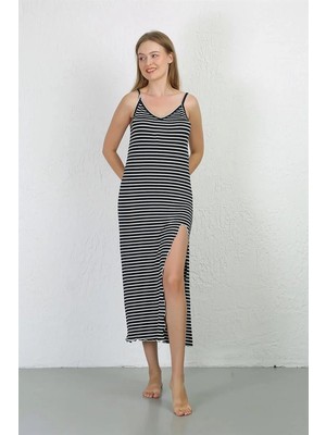 İlk El Grup Ip Askılı Uzun Yırtmaçlı Penye Gecelik IEG-ÇKRS34