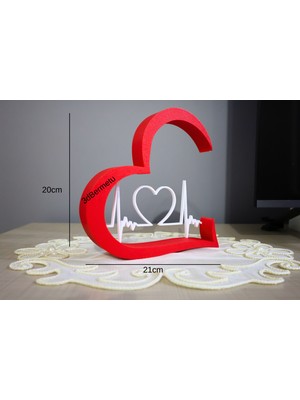 Bermetu Sevgiliye Özel Aşkın Ritmi Kalp Atışı Biblo