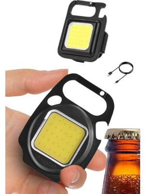 Hopinip Kamp Çadır Lambası Şarjlı El Feneri Işıldak Anahtarlık Mini Mıknatıslı - Lisinya