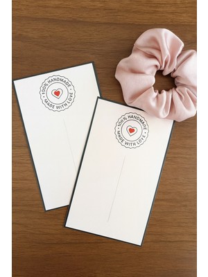 Emtory Home 10 Adet Kesikli Toka Kartı -  Kalın Kuşe (5983) Bandana Kartı - 9X14CM - Handmade Krem - Toka Yoktur