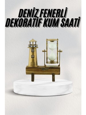 Hediyelik Kum Saati Retro Dekoratif Deniz Feneri Kum Saati - Lisinya