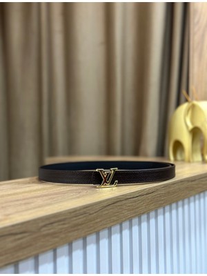 Erdesign Kadın Acı Kahverengi Gold Detaylı Kemer